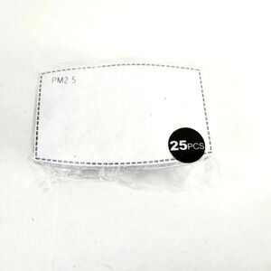 PM2.5 Activated Carbon Filter Inserts New Refills For Reusable Face Mask 20 Pcs